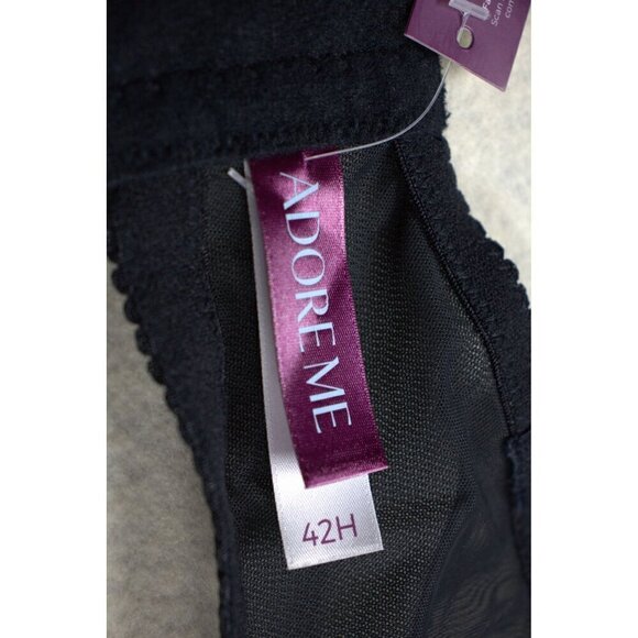 Adore Me Sheer Bra Womens Size 42H Black Unlined Lingerie - Picture 7 of 8